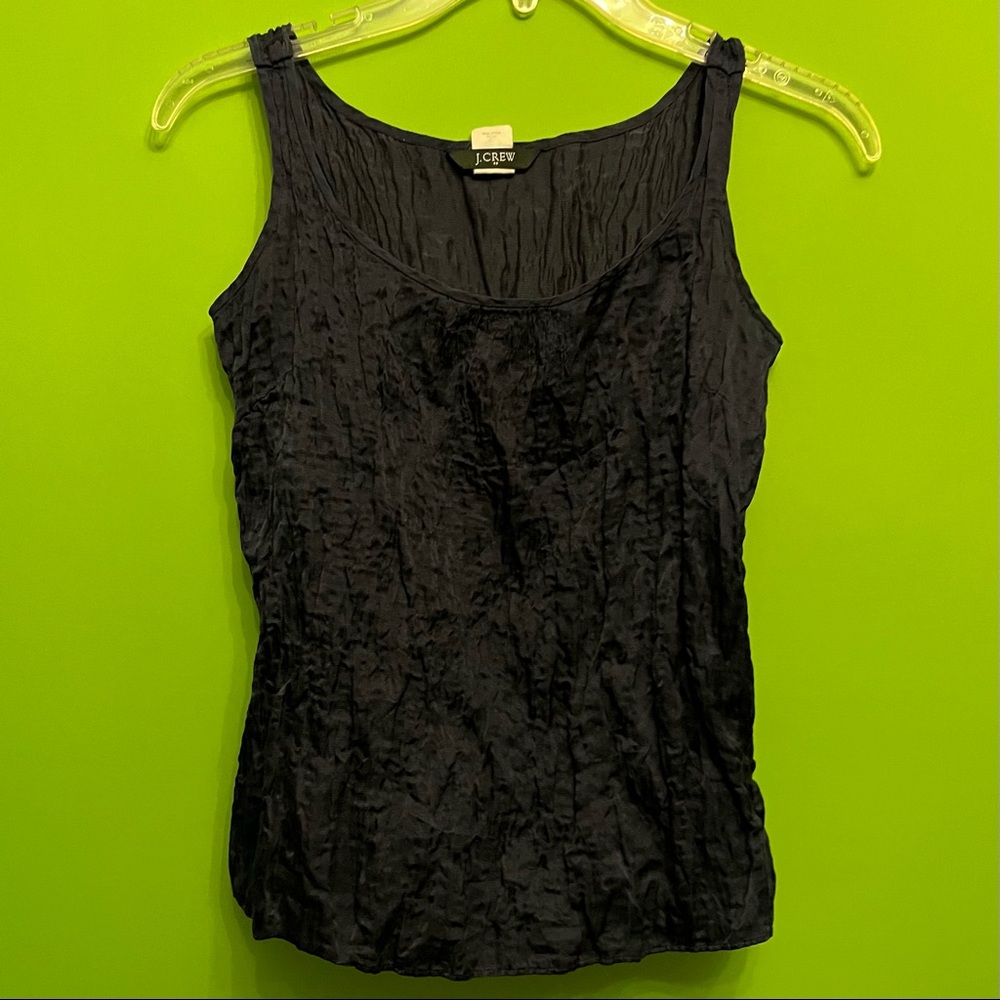 J Crew Navy Blue silk cotton Sleeveless Blouse, Size 0